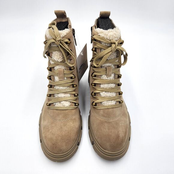 Aqua College Women Sand Waterproof Suede Paige Utility Combat Booties 8.5M - Picture 3 of 6